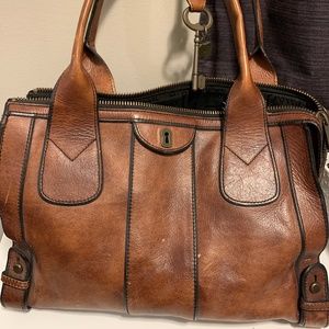 Fossil Leather Satchel Bag